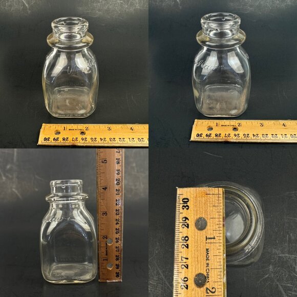 Retro Woodlawn Dairy Clear Glass Small Milk Bottle Scranton Pennsylvania History - Picture 3 of 6